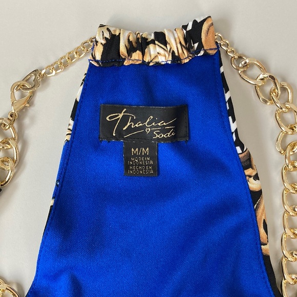 Thalia Sodi Wide Leg Chain Halter Neckline Jumpsuit - Picture 9 of 15